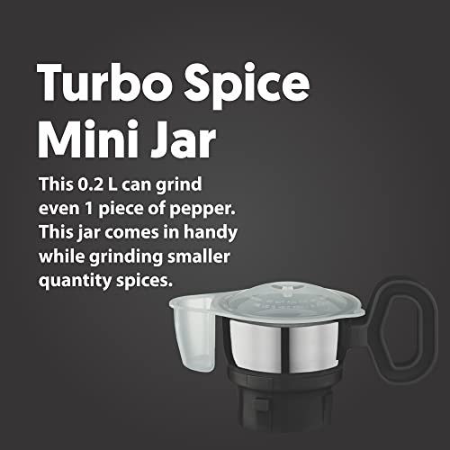 Preethi Zion MG-227 mixer grinder 750 watt Black, 4 jars - master chef food processor jar and flexi lid, Vega W5 motor with 2yr Guarantee & Lifelong Free Service, Standard - Image 5